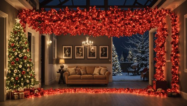 Luminous xxl red bubble garland: elevate your christmas decor