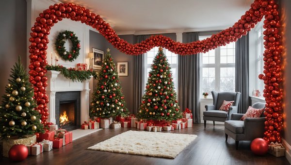 Transform your christmas decor with luminous xxl red bubble garland